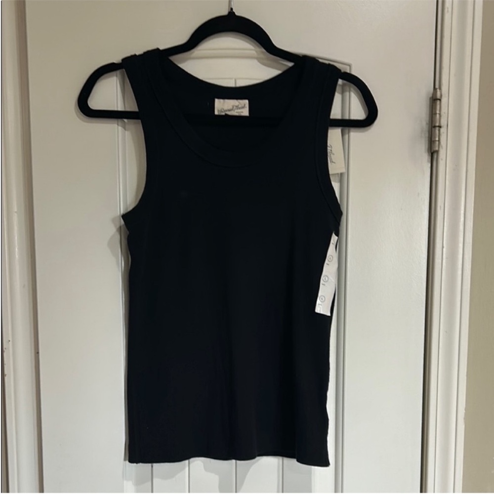 Classic Black Ribbed Tank Top